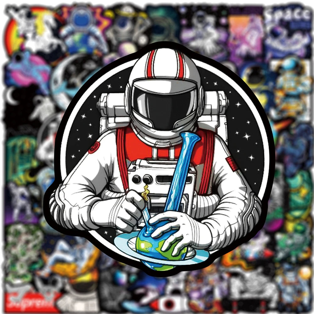 Outer Space Astronaut Stickers