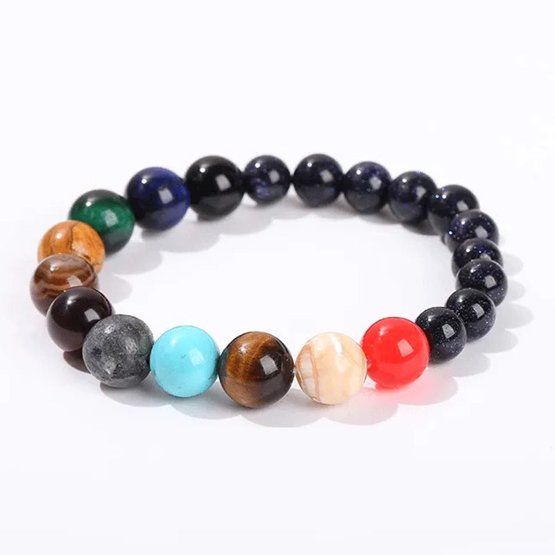 Natural Stone Planets Bead Bracelet